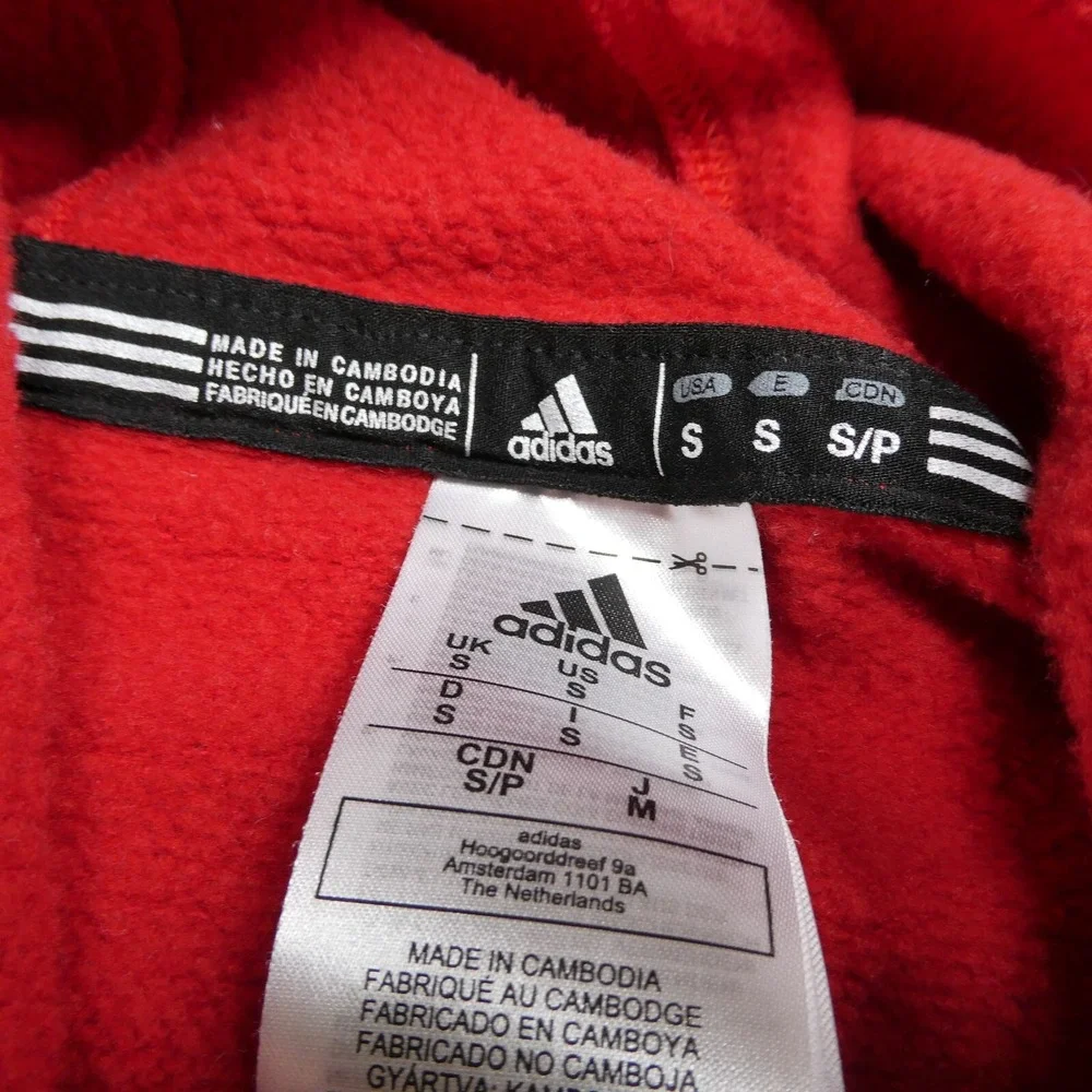 Adidas Hoodie Adult Small Saint John's Football Red Hooded‎ Sweatshirt Fleece